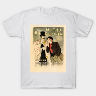 MOTHU et DORIA Vintage French Theater Lithograph Poster by Alexandre Theophile Steinlen 1893 T-Shirt